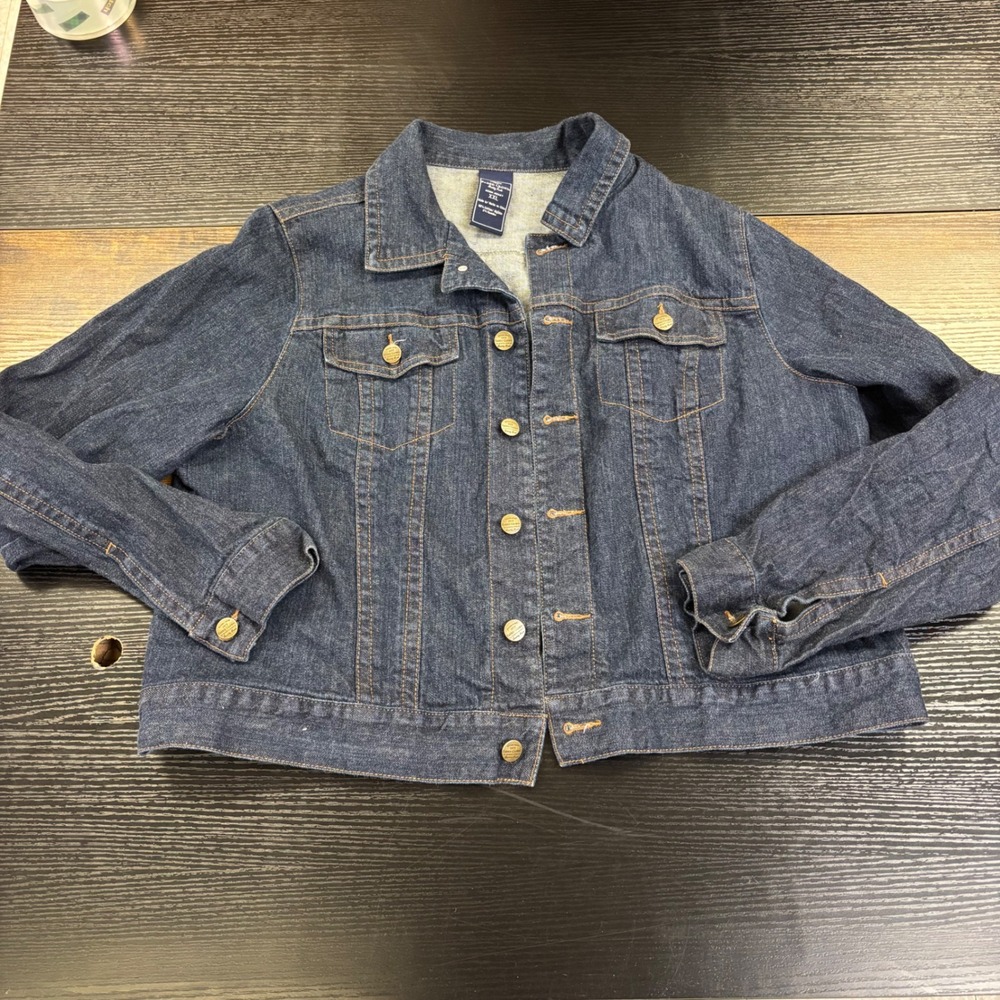 Vintage Faded Glory Women's Denim Jacket Classic Blue Jean Trucker‎ Style XXL